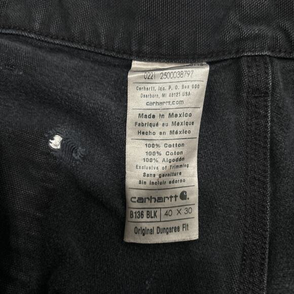 Carhartt B136 Double Knee Carpenter Pants Mens 40x30 Distressed Read - Picture 2 of 6